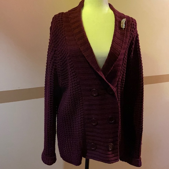 Preloved, double breasted sweater 1X - Picture 1 of 4